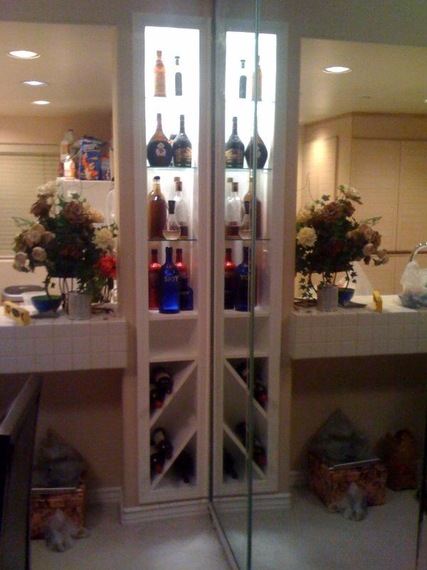 Custom Mirrored Cabinets