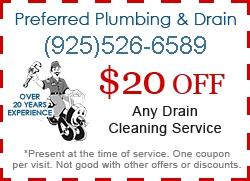 Concord Plumber Coupon - $20 Any Drain Cleaning Service