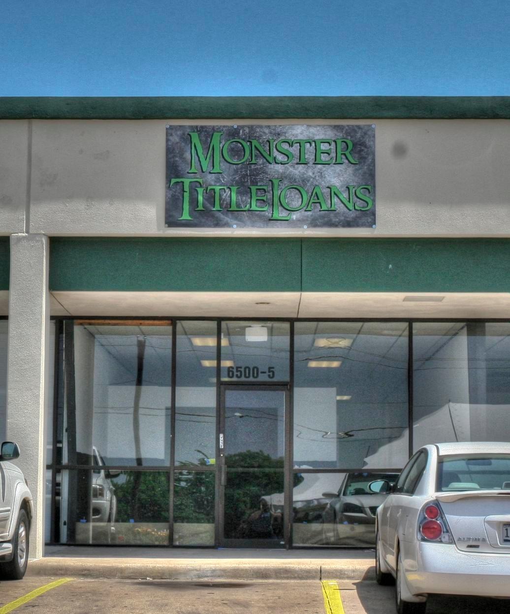 Storefront of Monster Title Loans