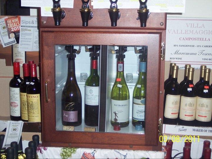 In Store Wine Dispenser to try wines everyday