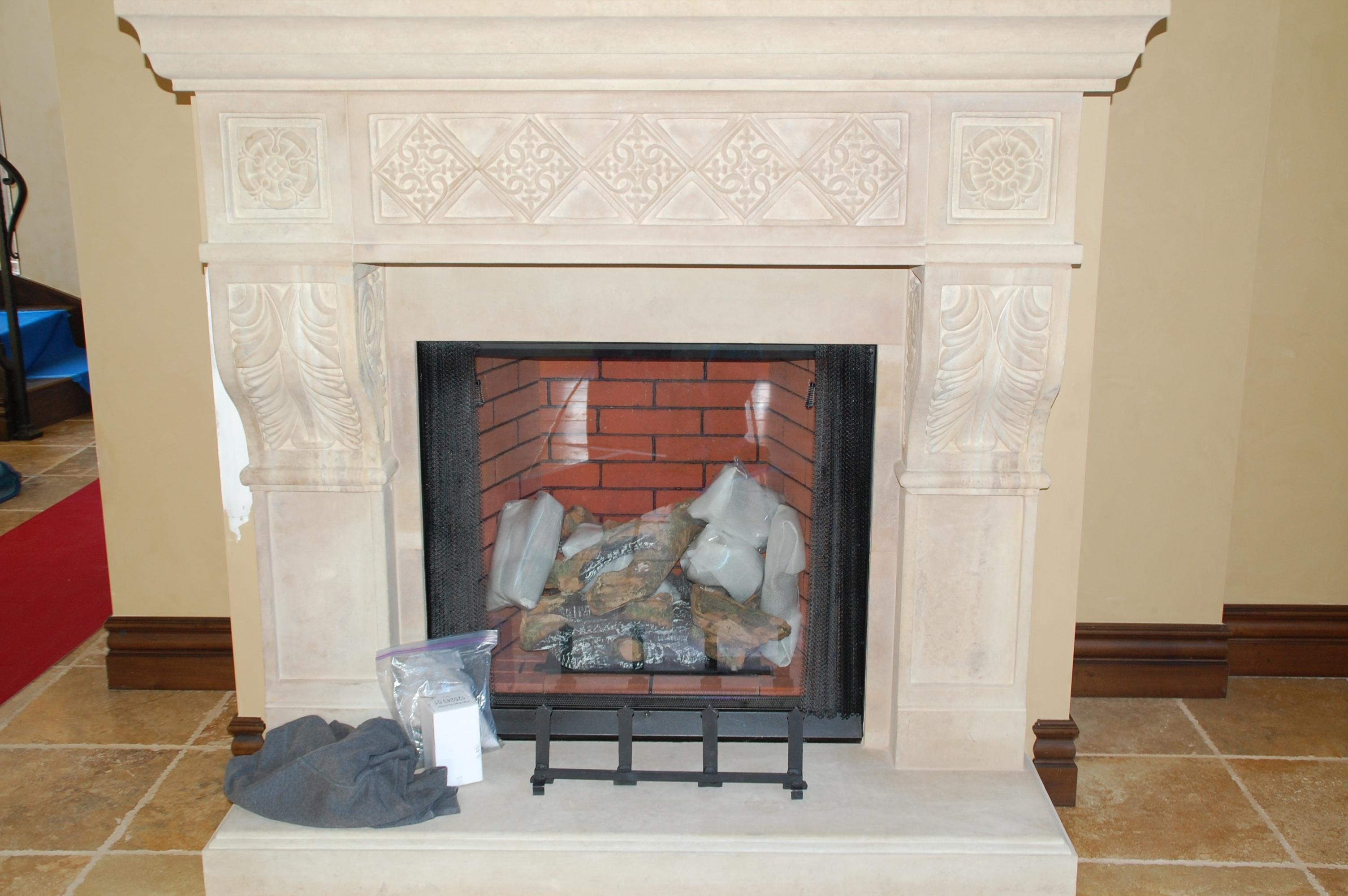 Limestone Surrond and Mantel