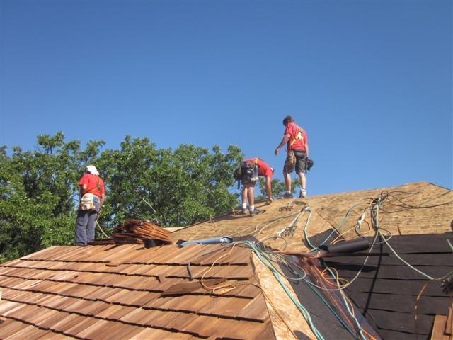 JB Roofing wood shingles installation