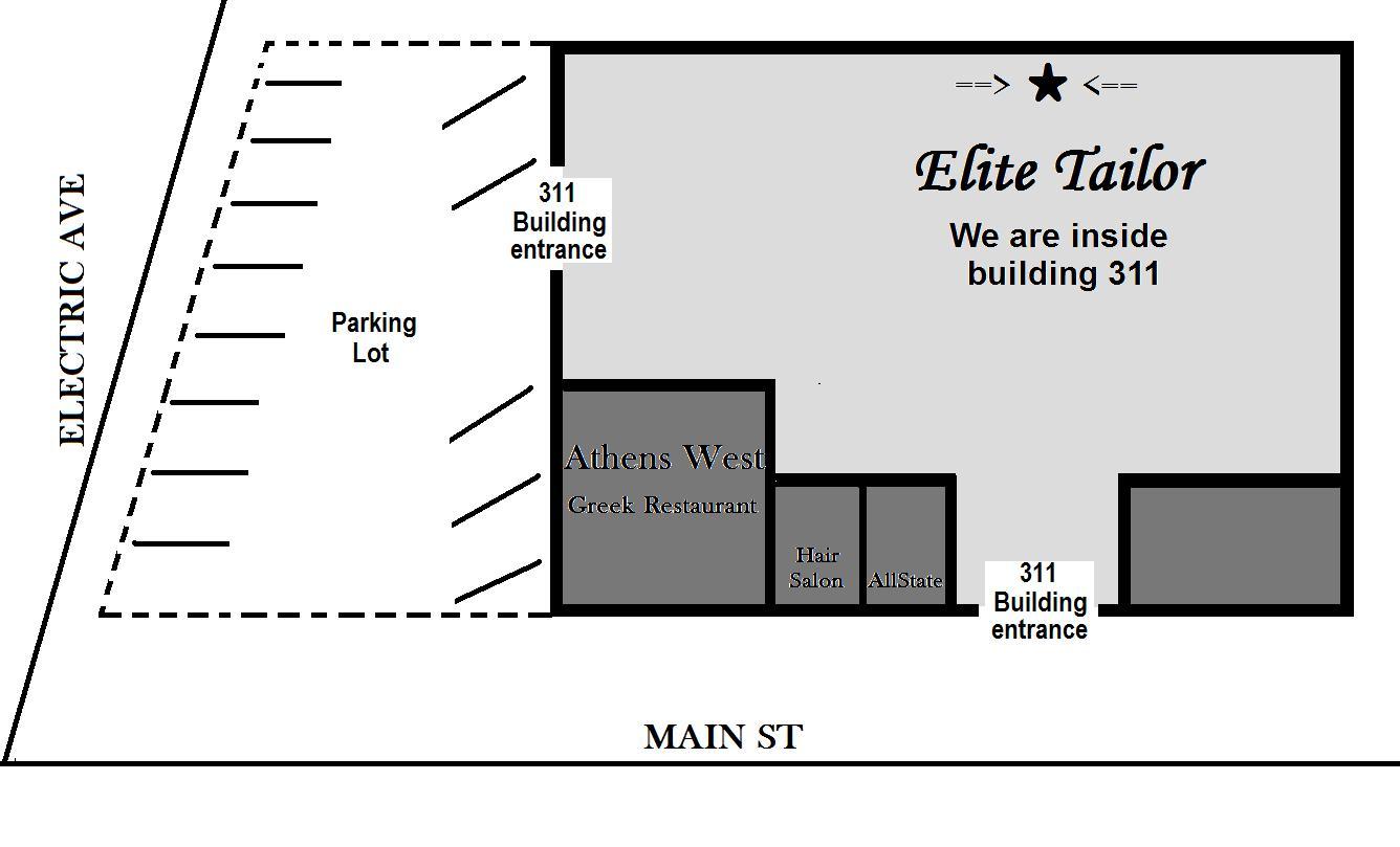 Elite Tailor located inside building 311