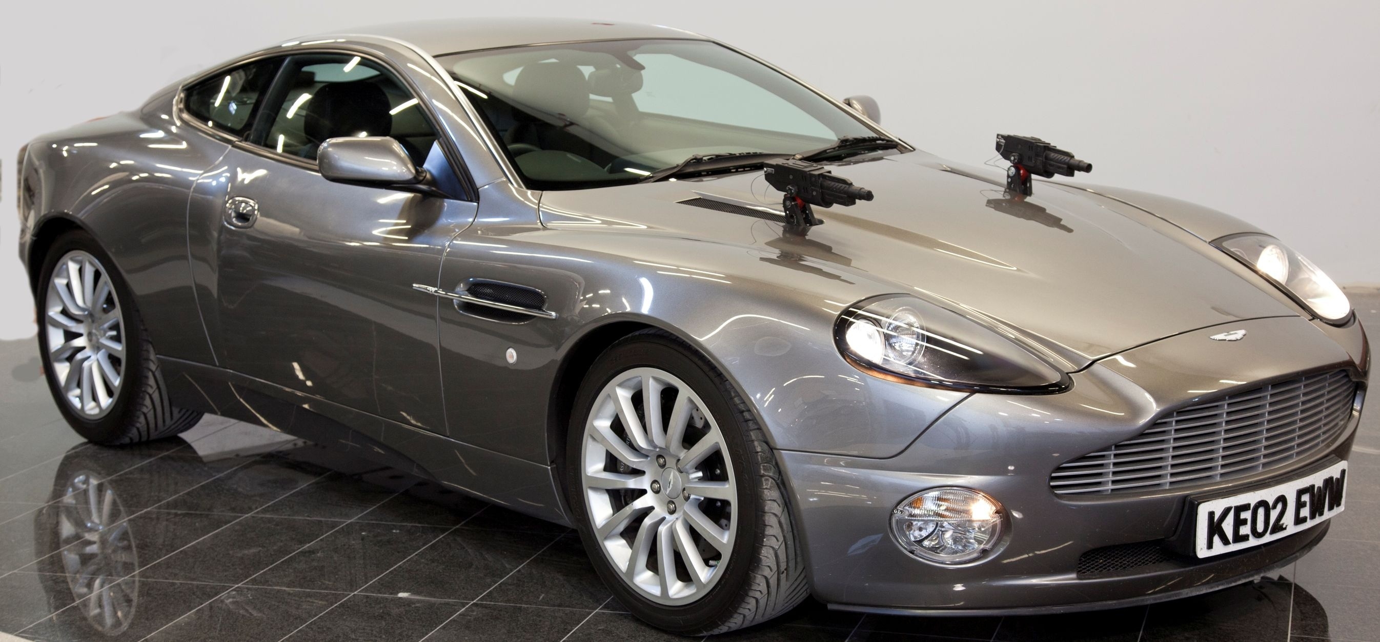 Silver Aston Martin James Bond