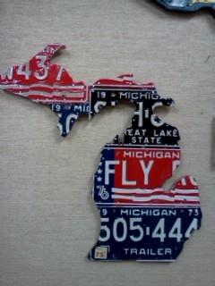 Vintage License Plates Micigan