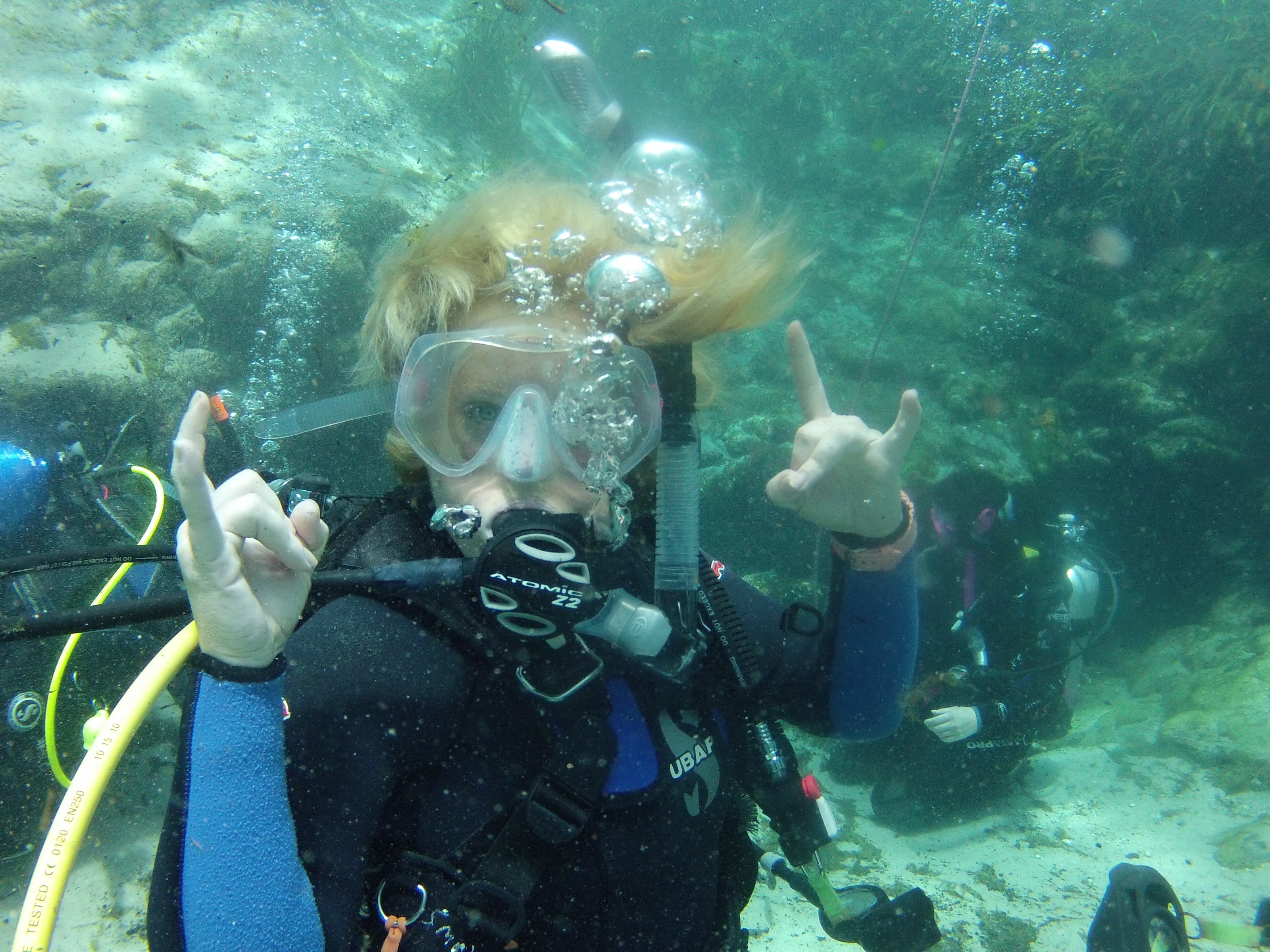 Having fun in the scuba class with iDive Florida in St Augustine