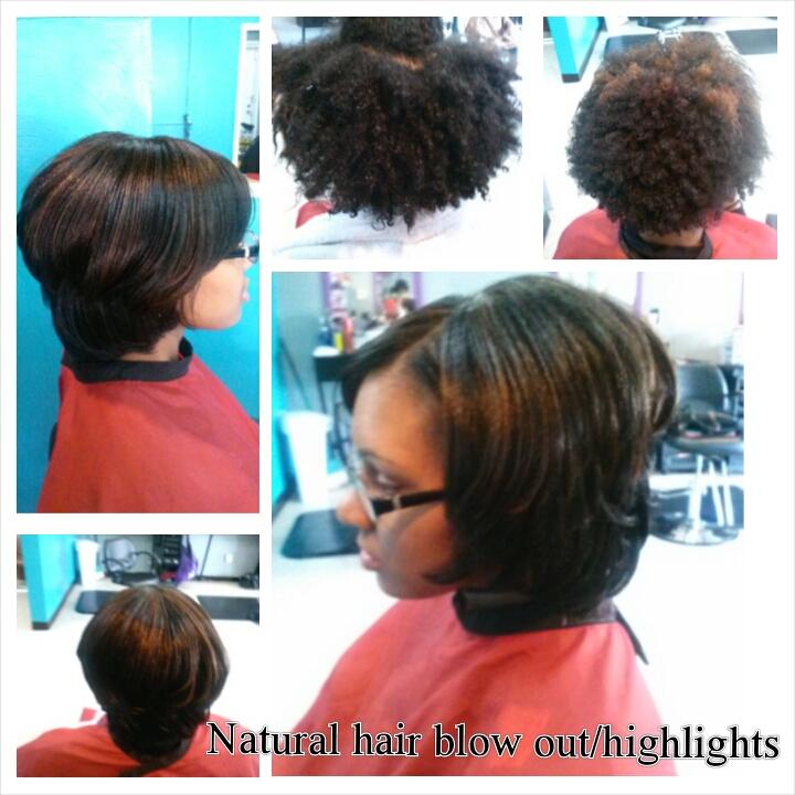 Natural Hair blowout