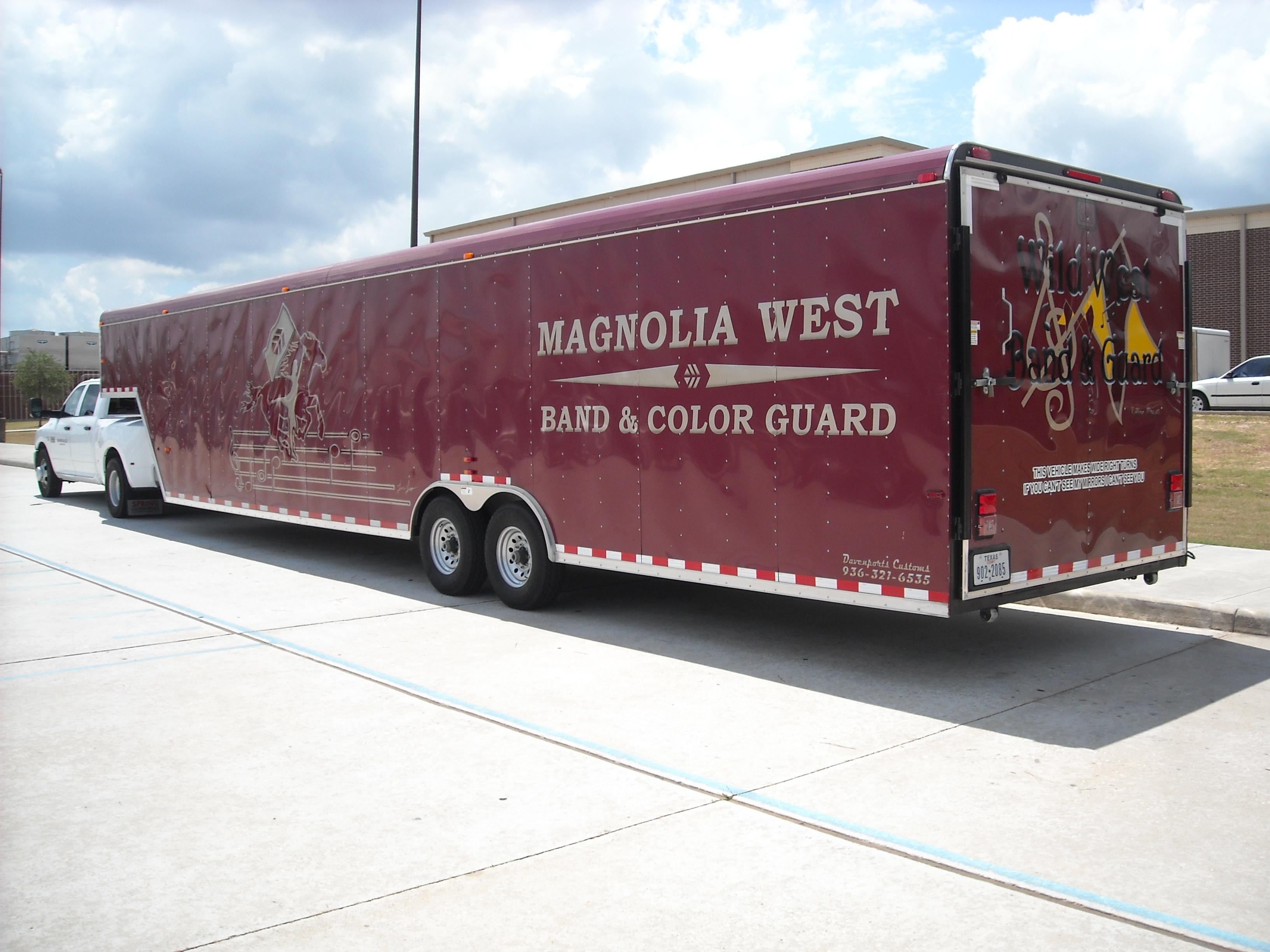 Custom Painted Band Trailer for Magnolia West High School