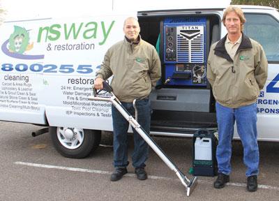 Owners Joe & Chris in front of our van