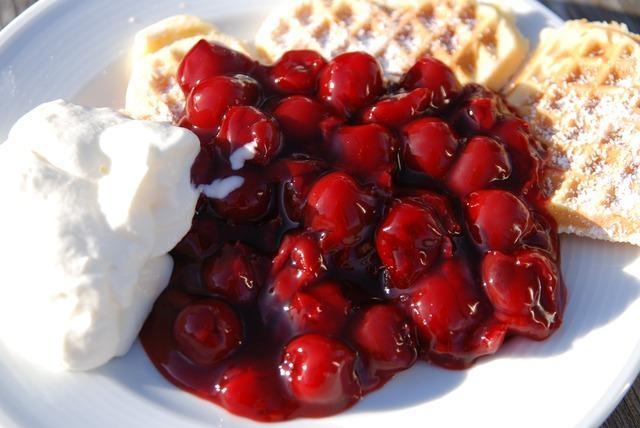 Jersey City Diner Waffles with Fruit