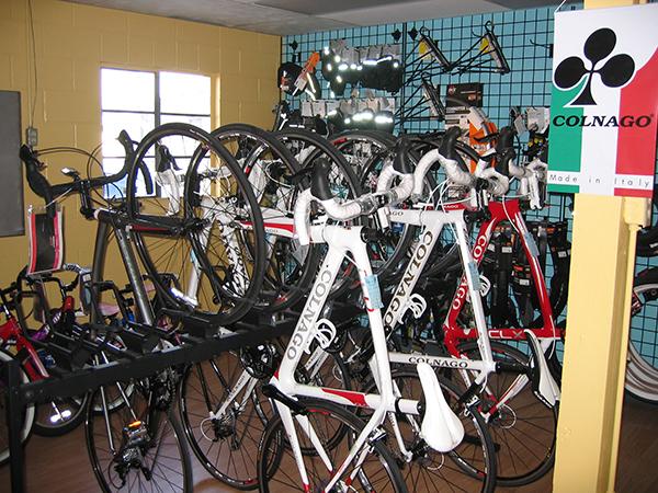 High End Colnago & Jamis Road Bike Area.