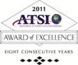 ATSI Award Of Excellence Winner - 8 Consecutive Years