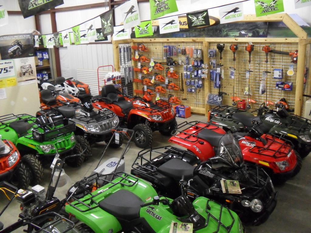 Arctic Cat ATVs, Husqvarna Outdoor Equipment, Oakley Sunglasses & Goggles.  Quality name brands under one roof.