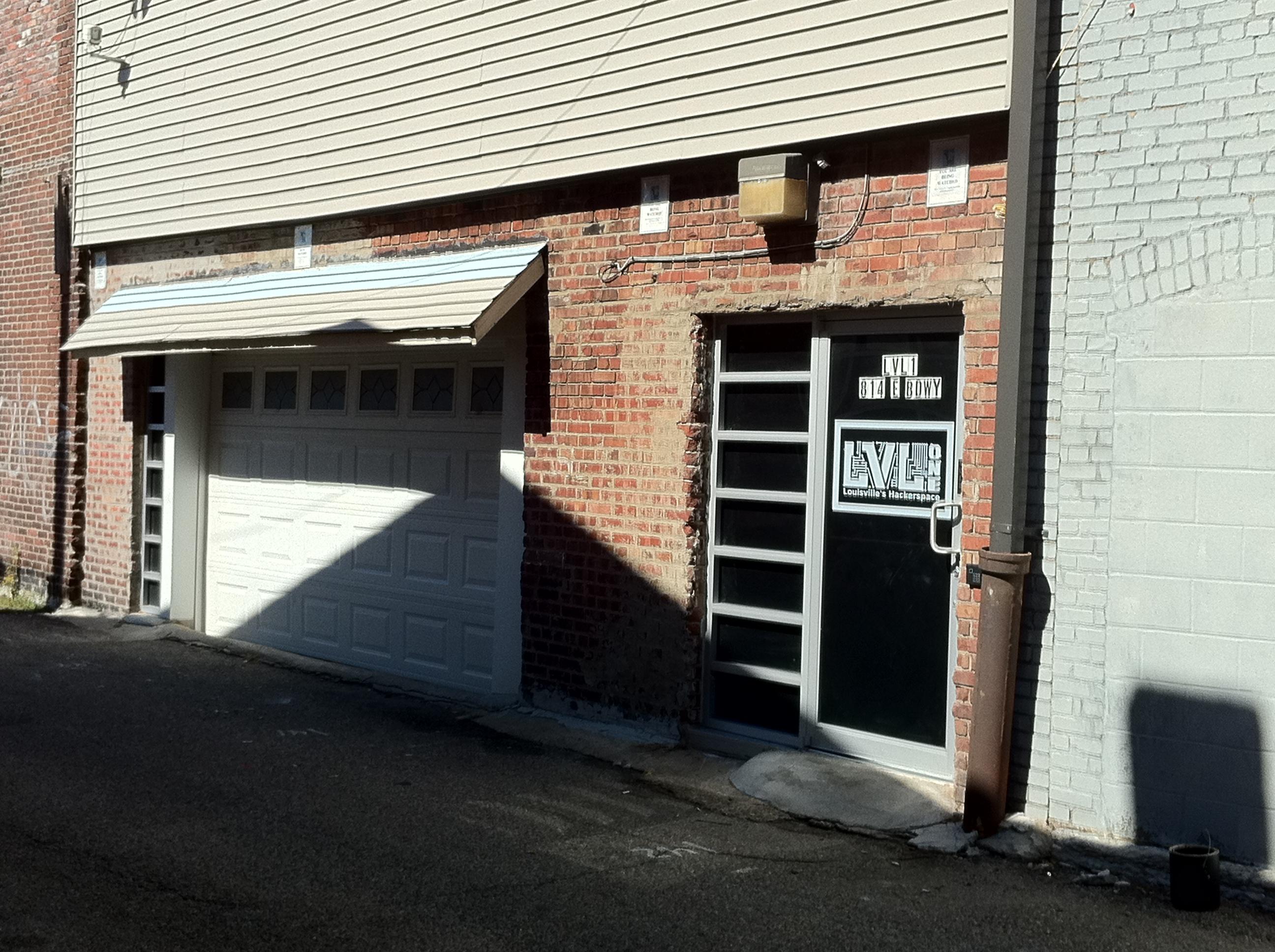 LVL1's Main Entrance (In alley between Shelby St and Logan St)