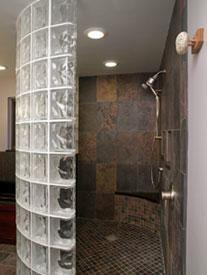 Glass Block Shower