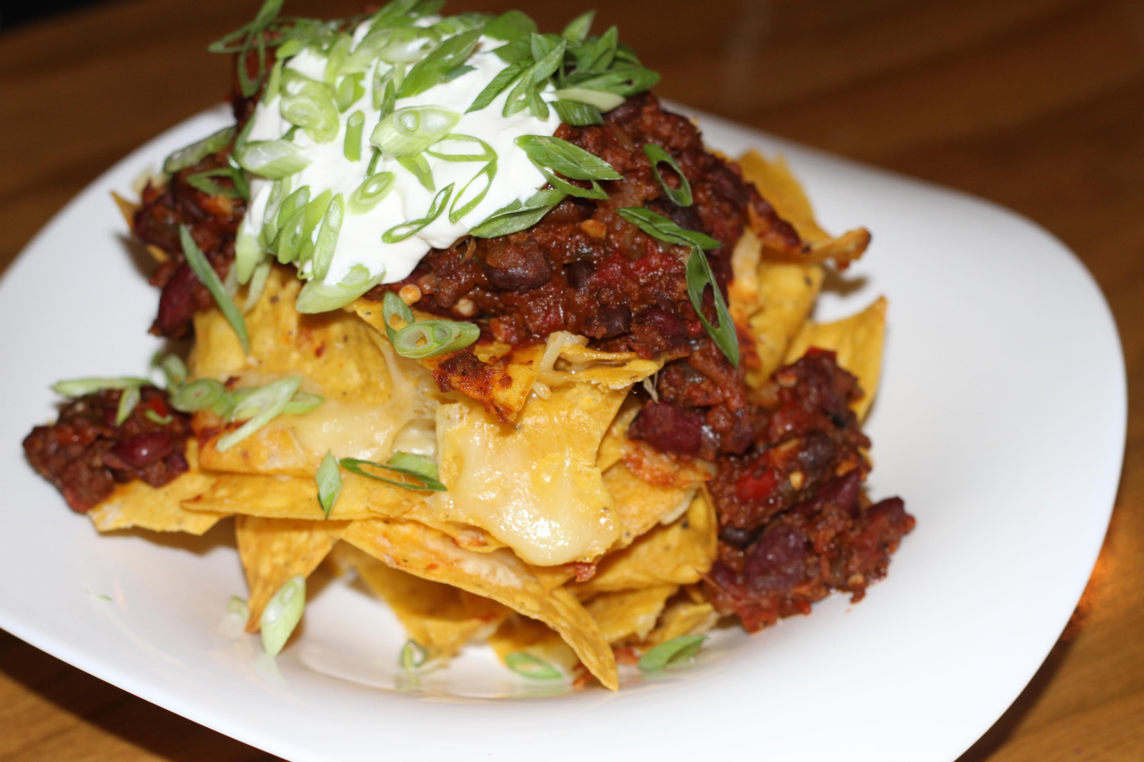 Game Day Grub - Loaded Chili Nachos