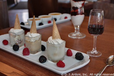 Our Gelato Sugar Cone Trifecta for Dessert!