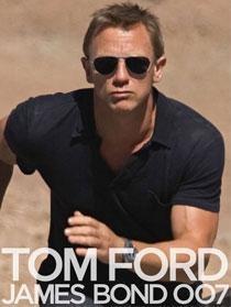 Bond fans get ready!! The new Limited Edition Tom Ford James Bond 007 TF108 are the exclusive shades featured in the latest James Bond movie " Quantum of Solace ". These classic, yet sleek and modern aviators, worn by 007 Daniel Craig throughout the film, are sure to be the perfect James Bond 007 accessory.  Leather temple tips Tom Ford logo plate inlaid on both ends Size: 57-15-130 Made in Italy