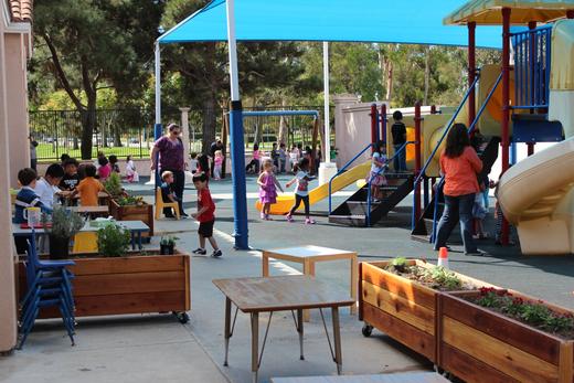 Playground at Montessori preschool in Irvine