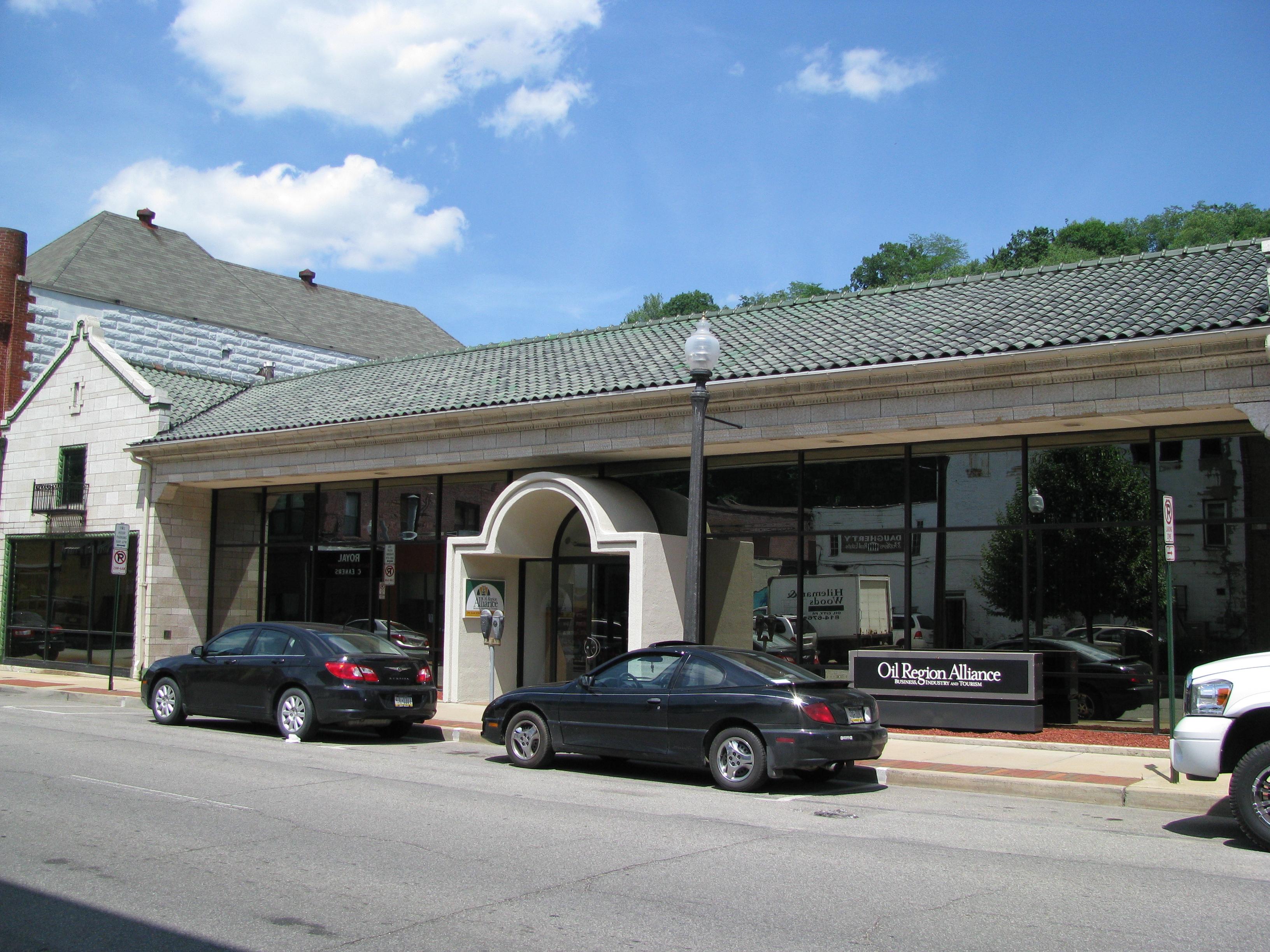 The front of the building from Elm St.