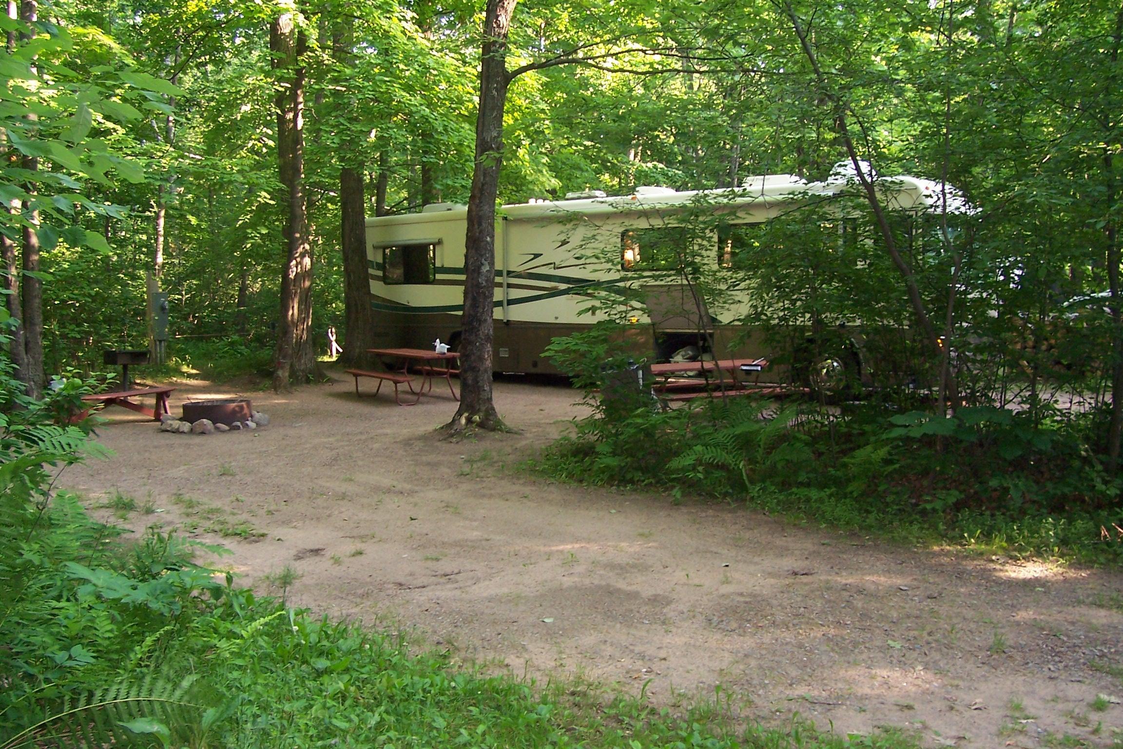 Campsite at Weaver's Resort & Camground, Pelican Lake, WI