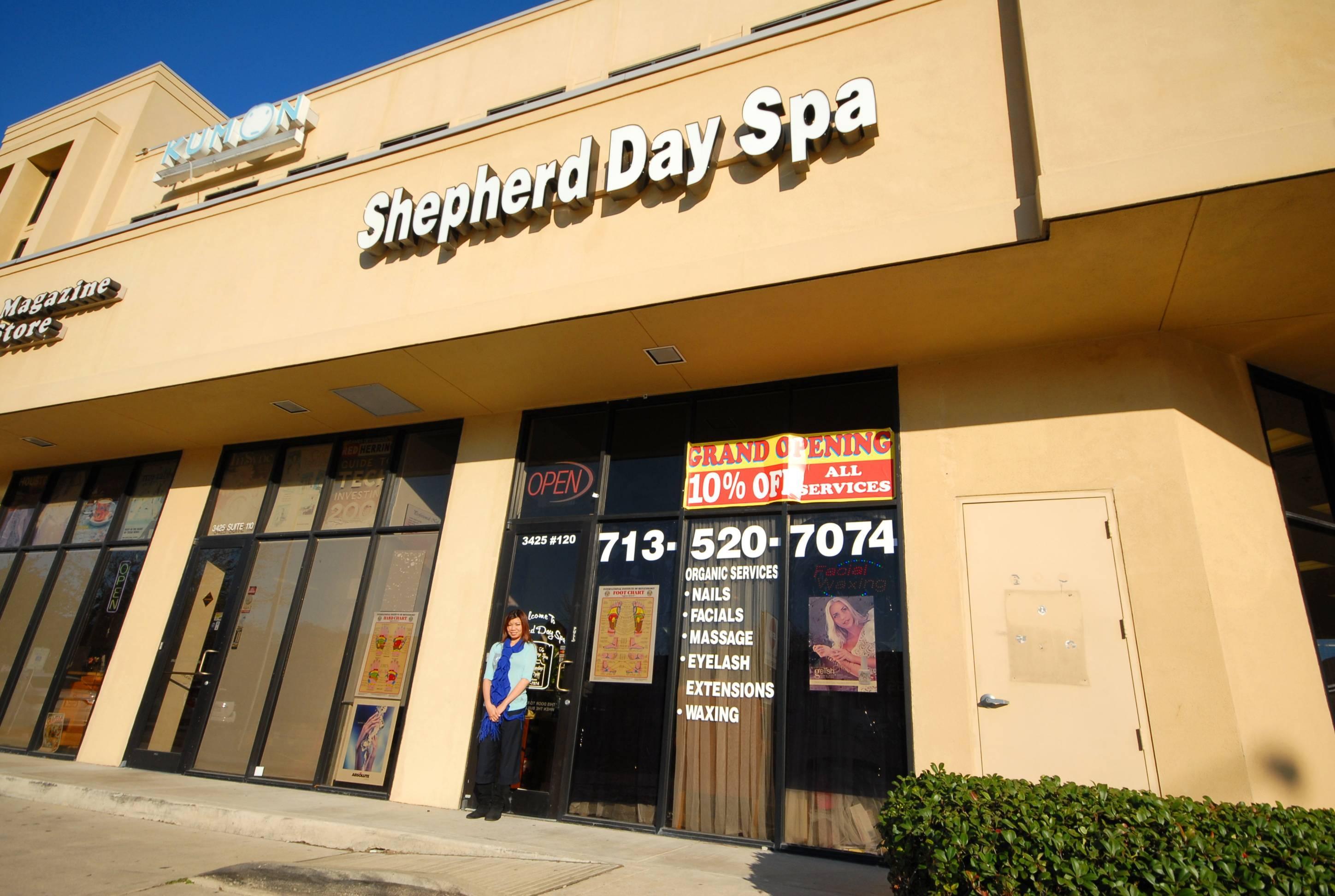 Shepherd Day Spa offers organic products, massages, and early bird specials!