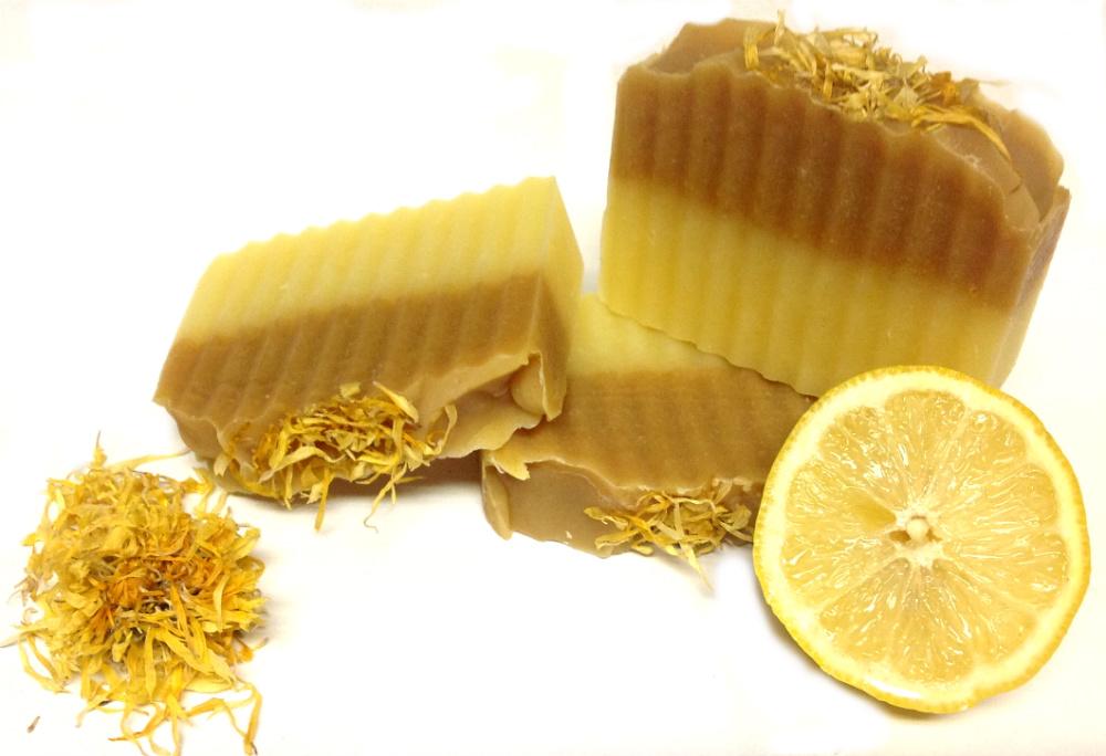 Calendula Petals Infused Lemongrass Artisan Soap