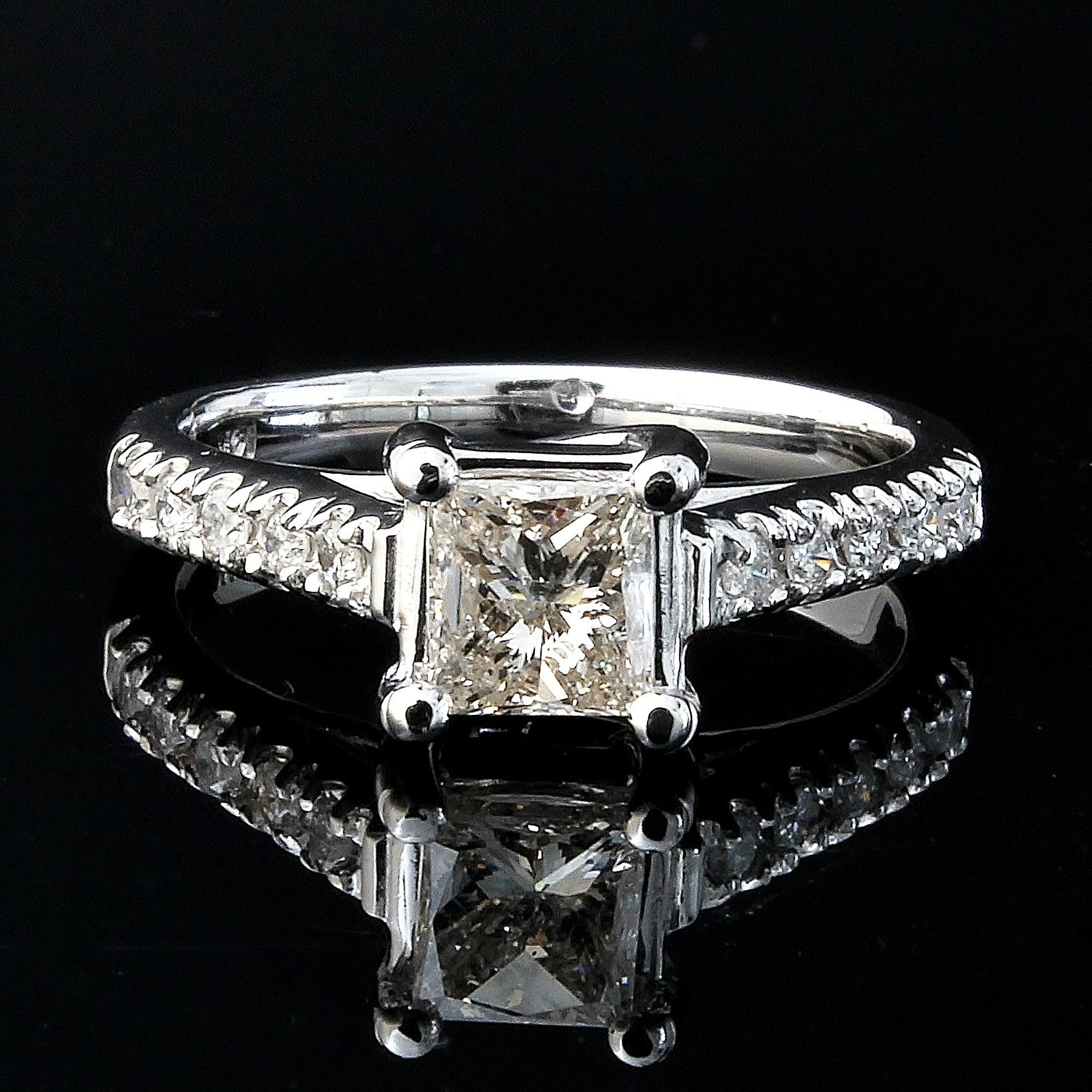 Princess Cut White Gold Diamond Engagement Ring Nova Style - eBay Store Novalee & Co.