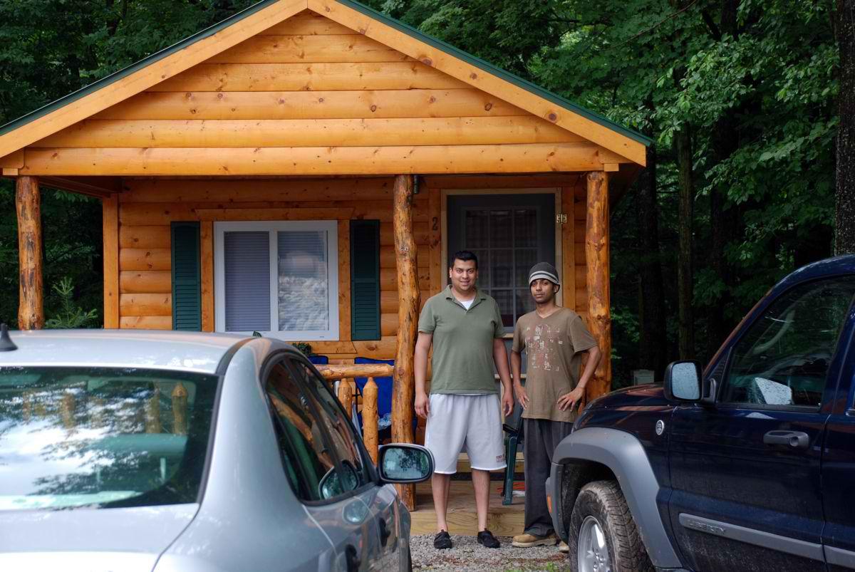 Exterior of our Camping Cabins at River View Campground on the Rifle River