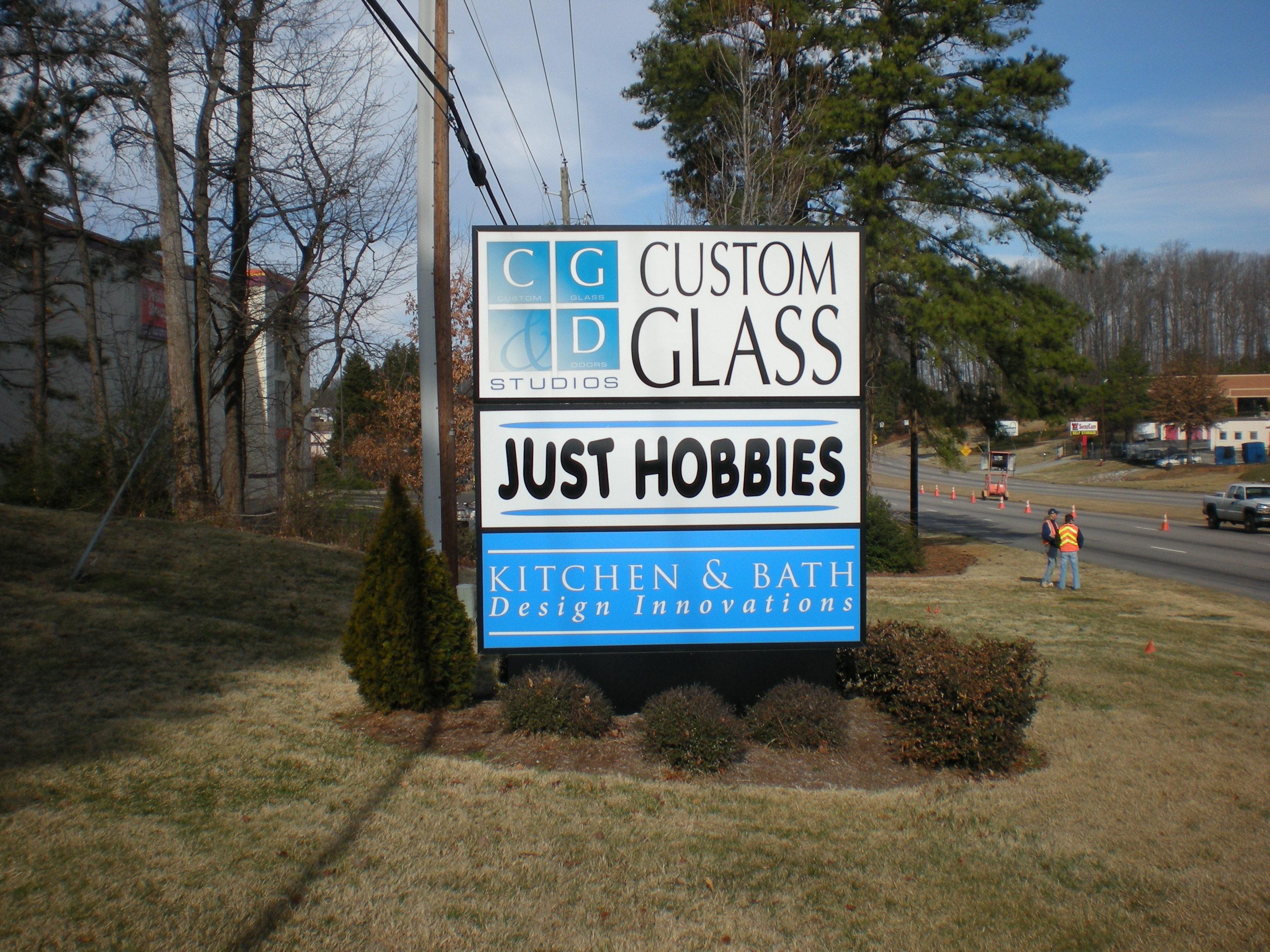 Just Hobbies Sign on Glenwood Ave