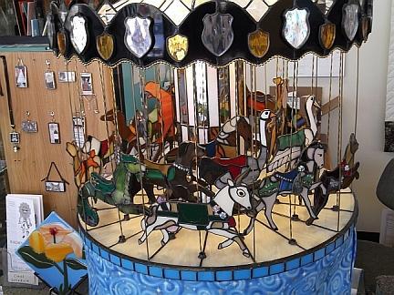 Stained Glass Carousel made with help from our students