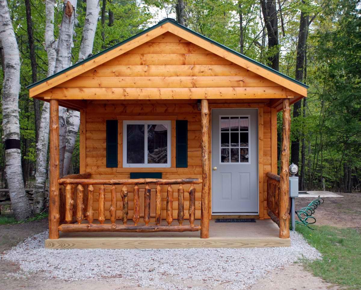 Exterior of our Camping Cabins at River View Campground on the Rifle River