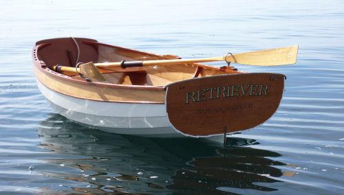 Retriever was built to Iain Oughtred's "Humble Bee" pram design. Photo by Bill Bradley