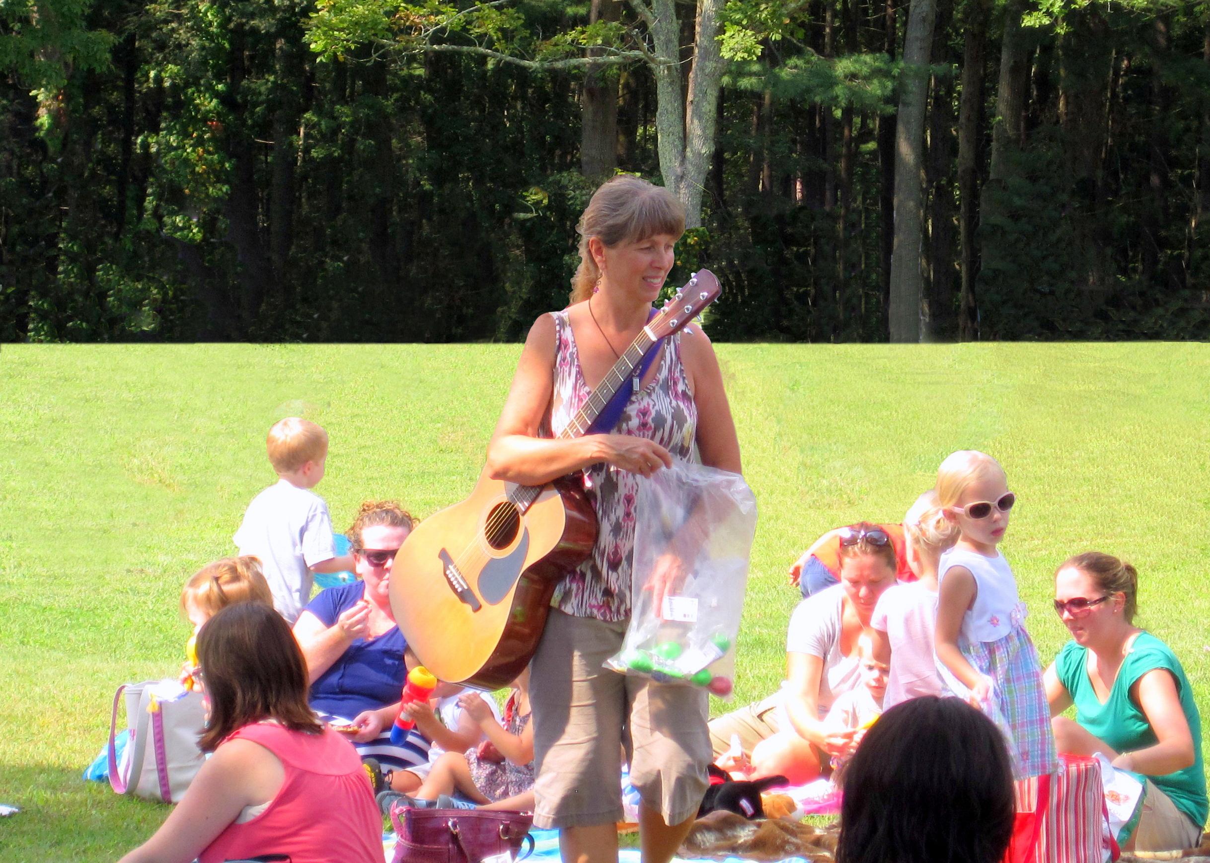 Sharing music with families at annual picnic at beautiful Goddard Park