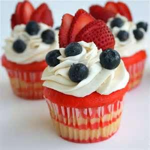 berry toppings cupcake