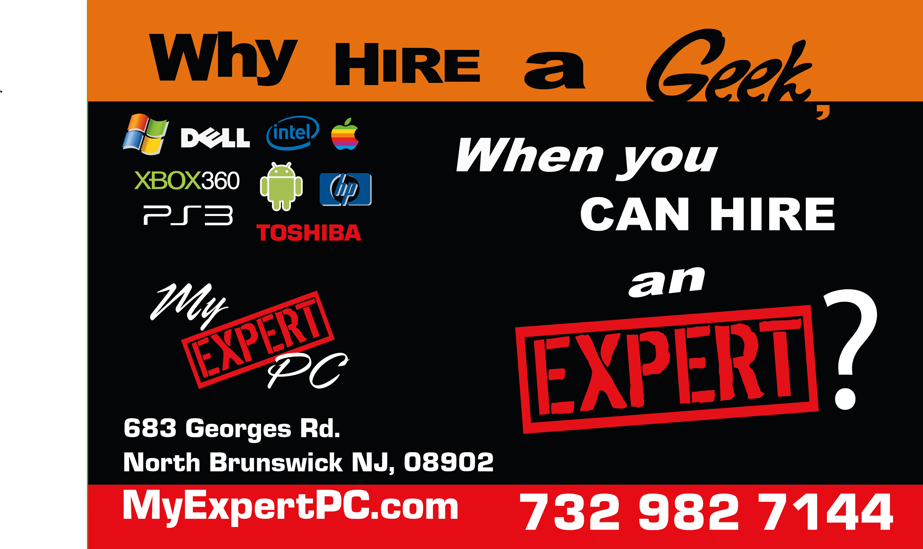 why hire a geek when you can hire an expert?