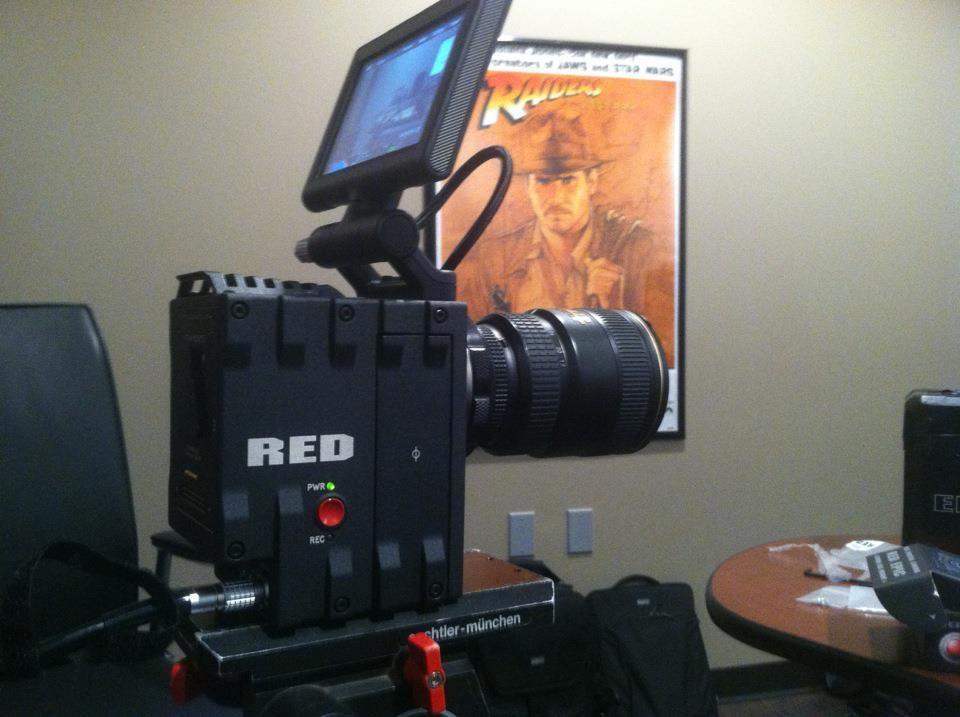 Unpacking photo of our new Red Epic camera!