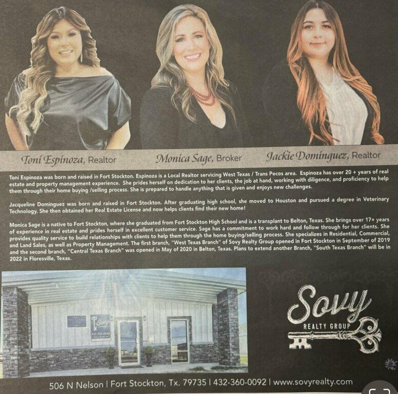 Sovy Realty Group-West Texas Branch-Fort Stockton and Pecos Offices