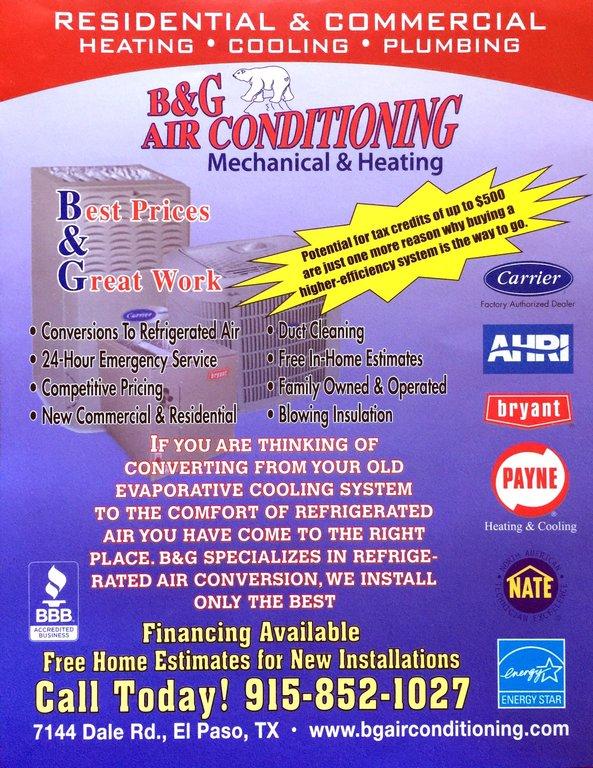 B & G Mechanical Air Conditioning & Heating