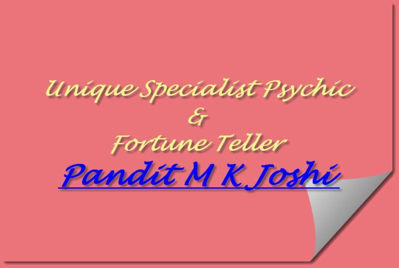 Unique Specialist Psychic & Fortune Teller Pandi T M K Joshi