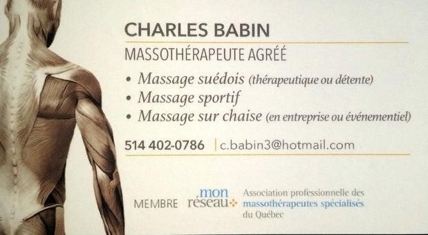 Charles Babin - Massothérapeute