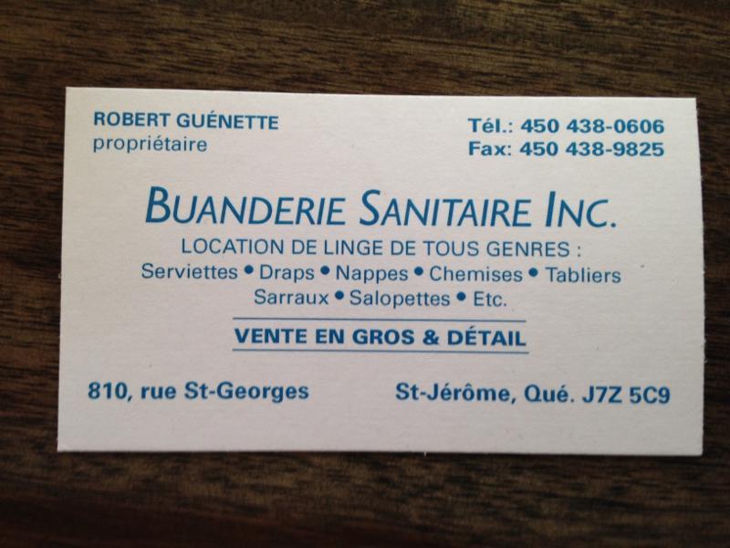 Buanderie Sanitaire Inc