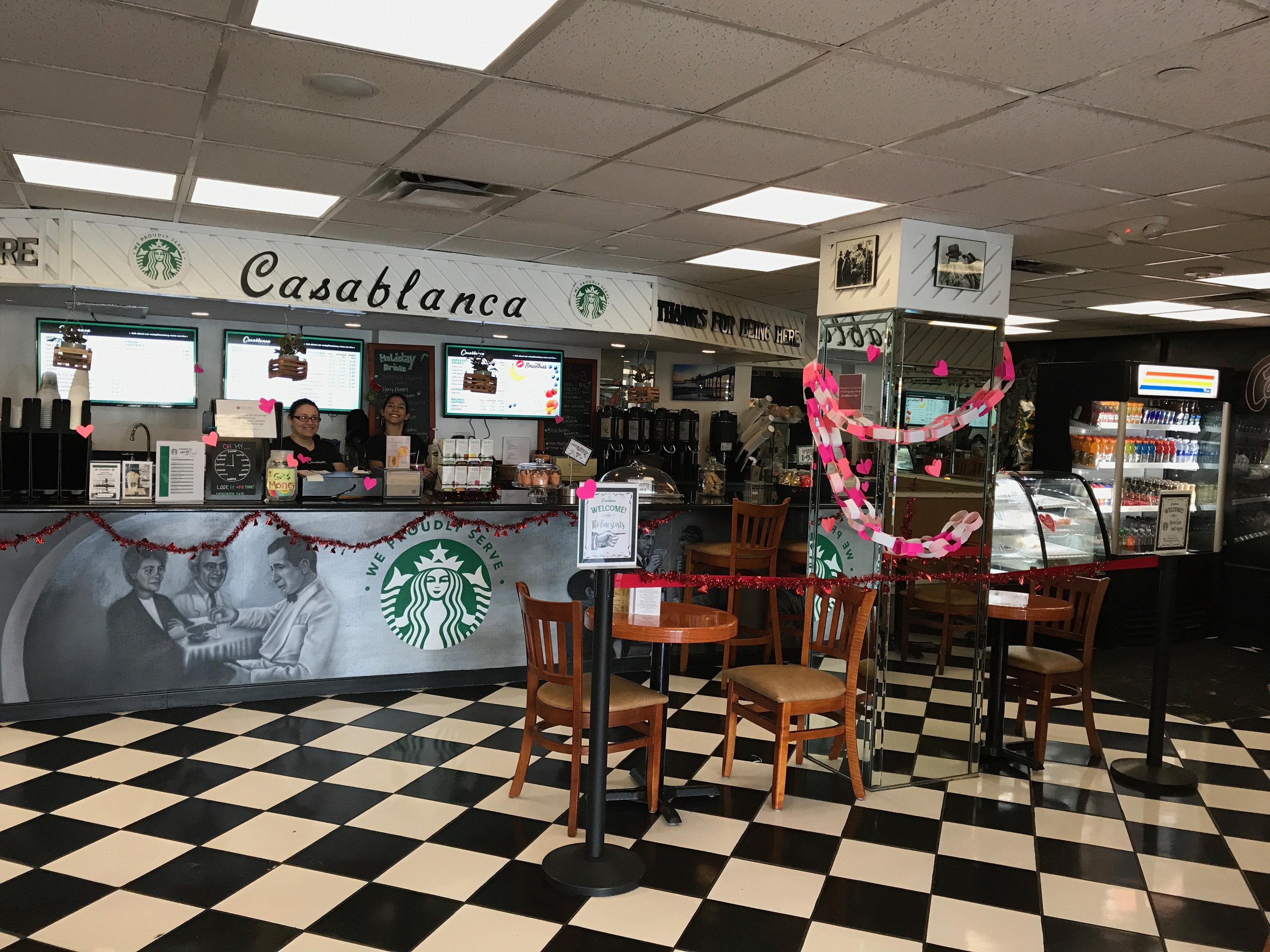 Casablanca Café proudly serving Starbucks