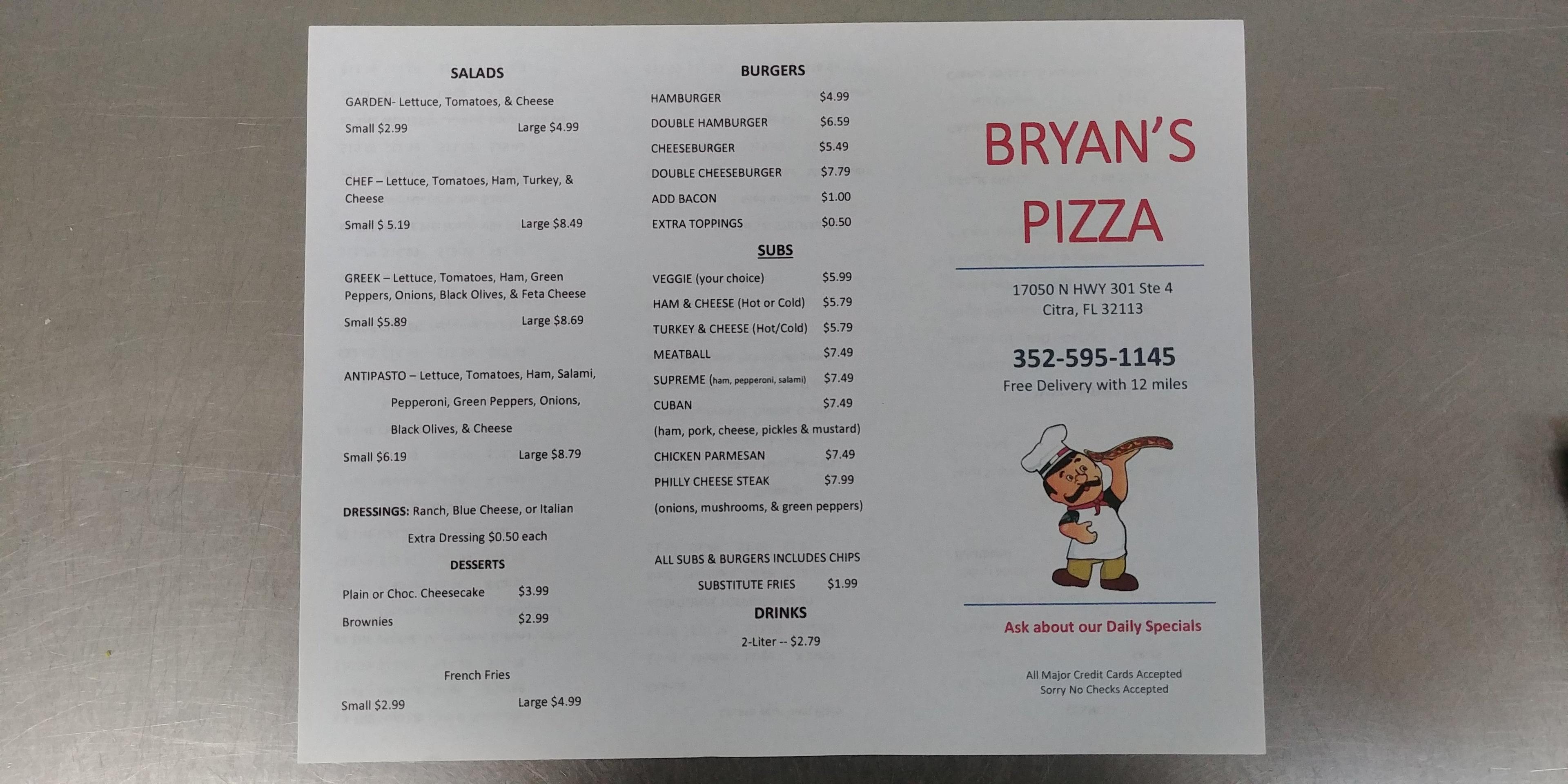 Bryan's Pizza