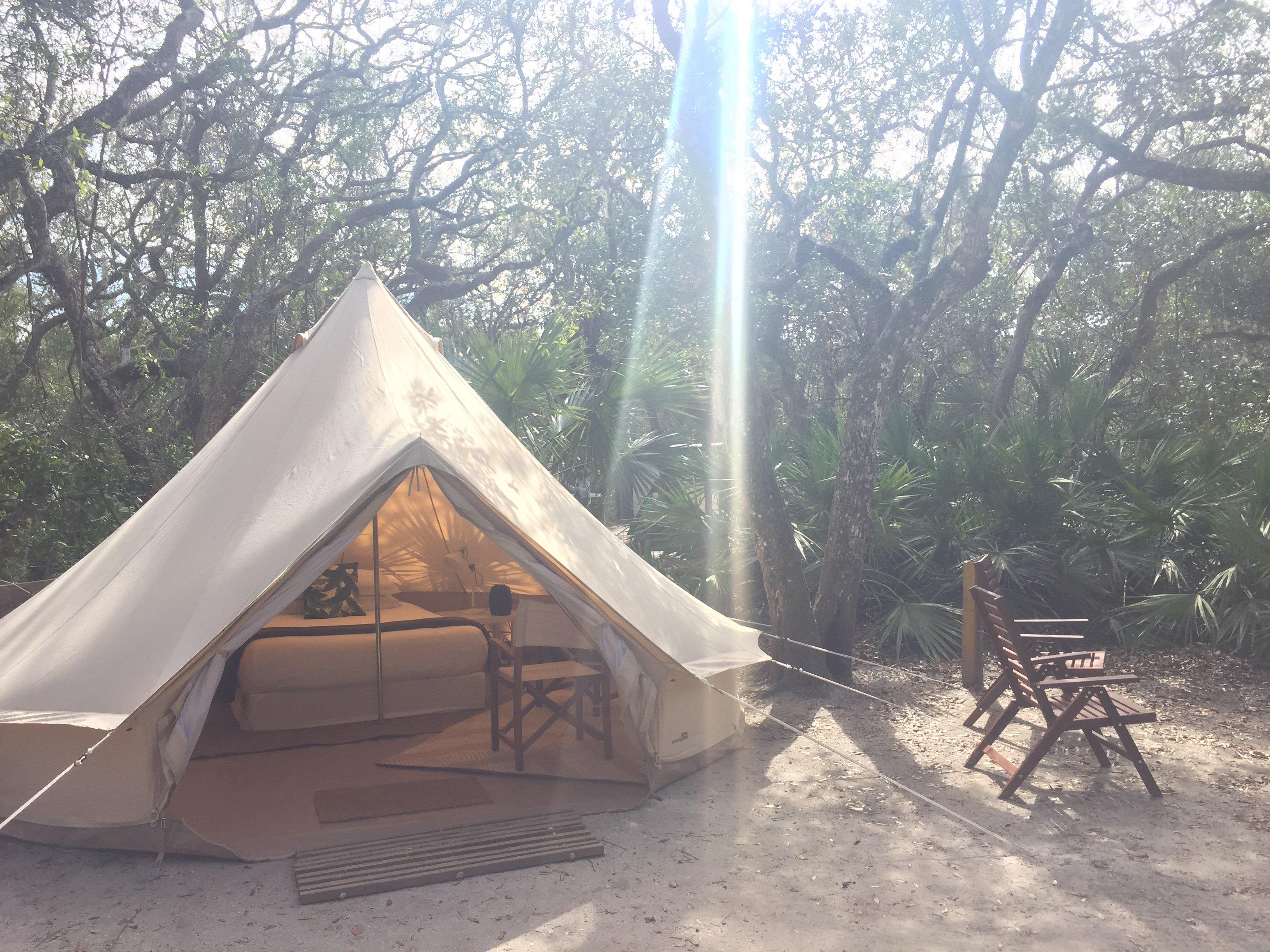 Fancy Camps at Topsail Preserve State Park