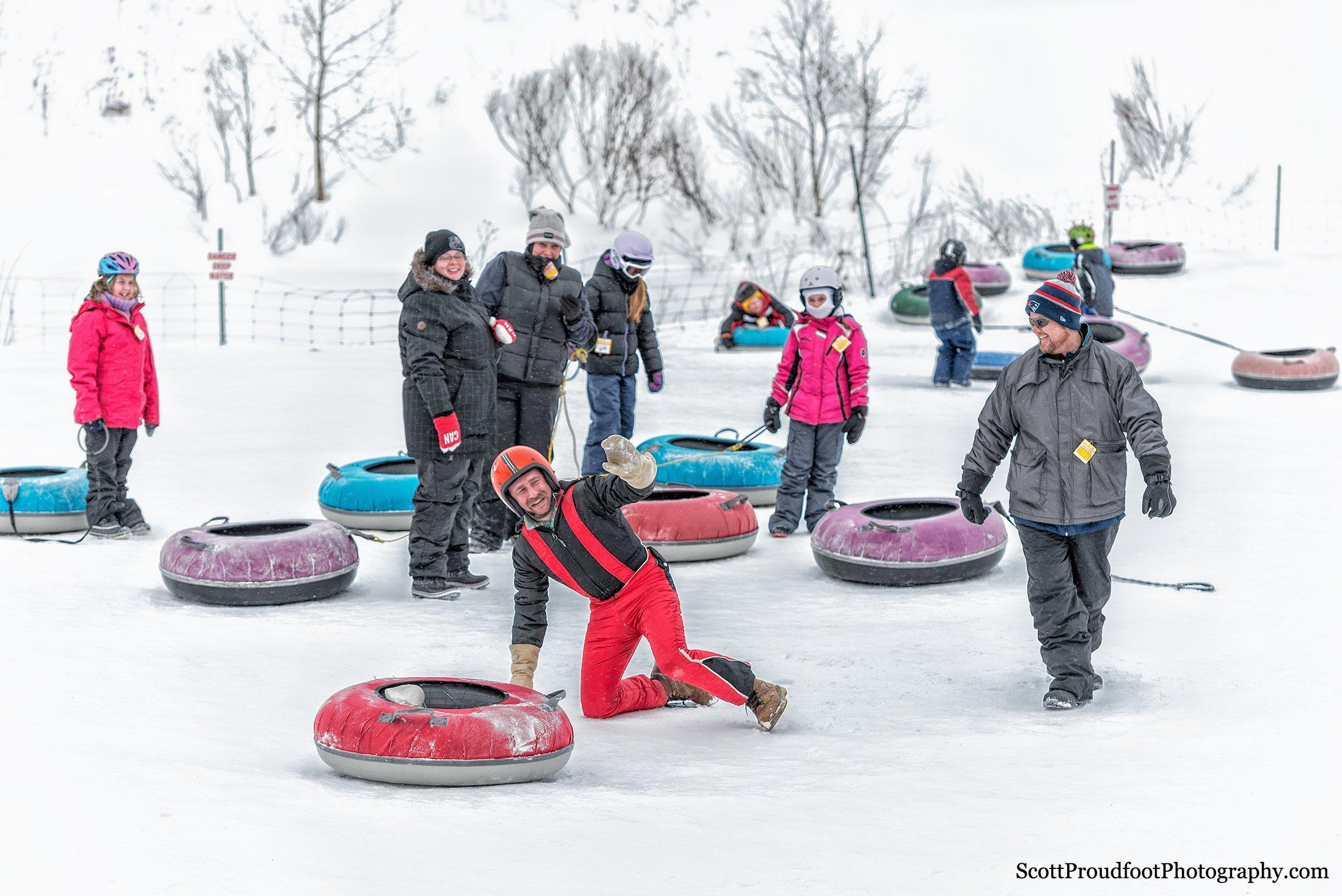 River Valley Winter Tube Slide