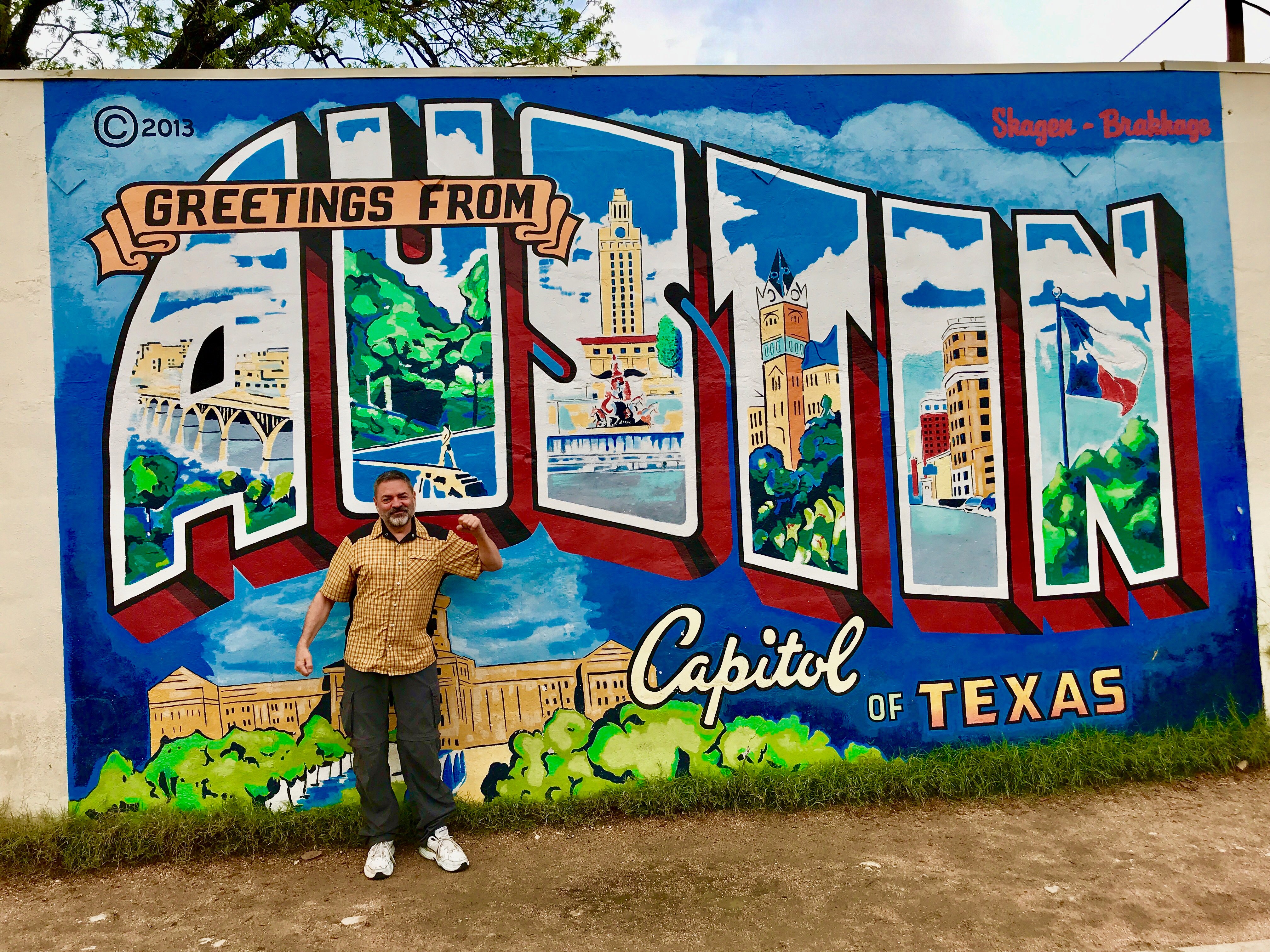 Greetings From Austin Postcard Mural