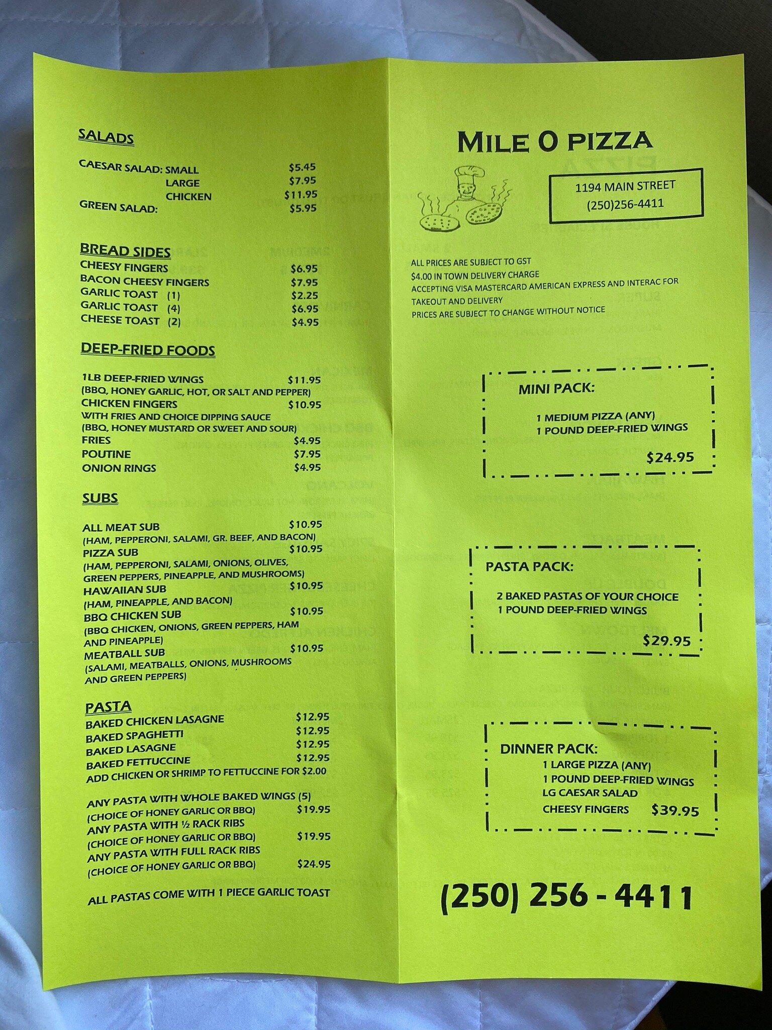 Mile 0 Pizza