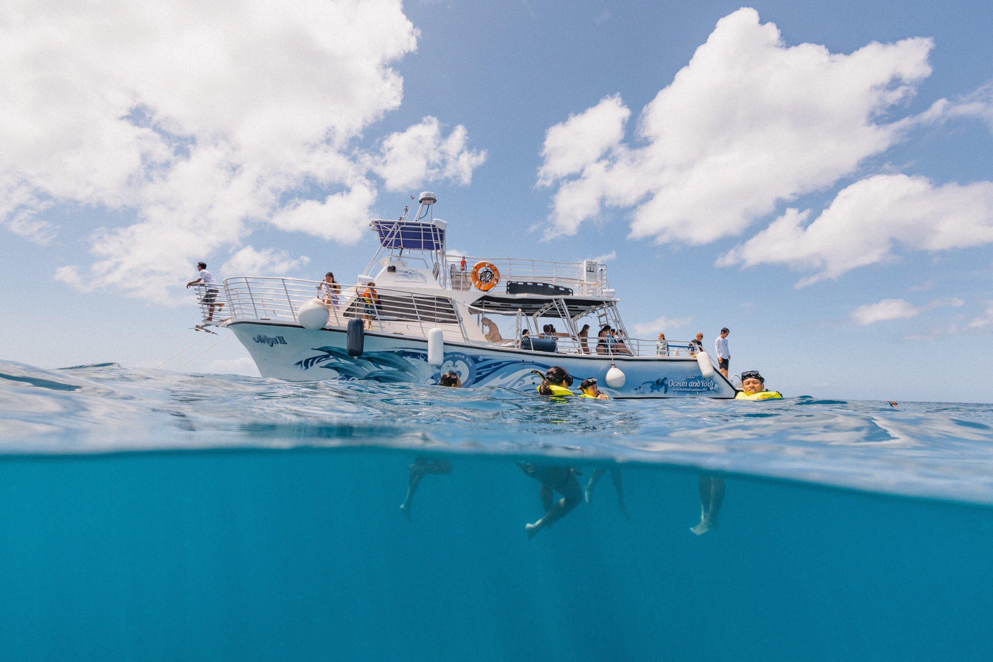 Turtle Snorkeling with Hula Performance on Double-Decker Boat