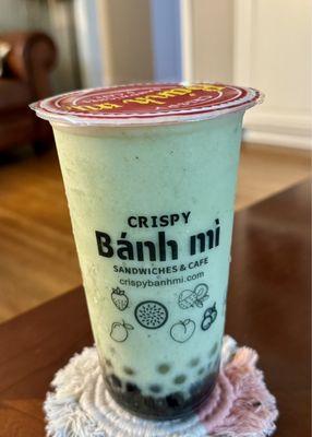 Avocado smoothie with boba